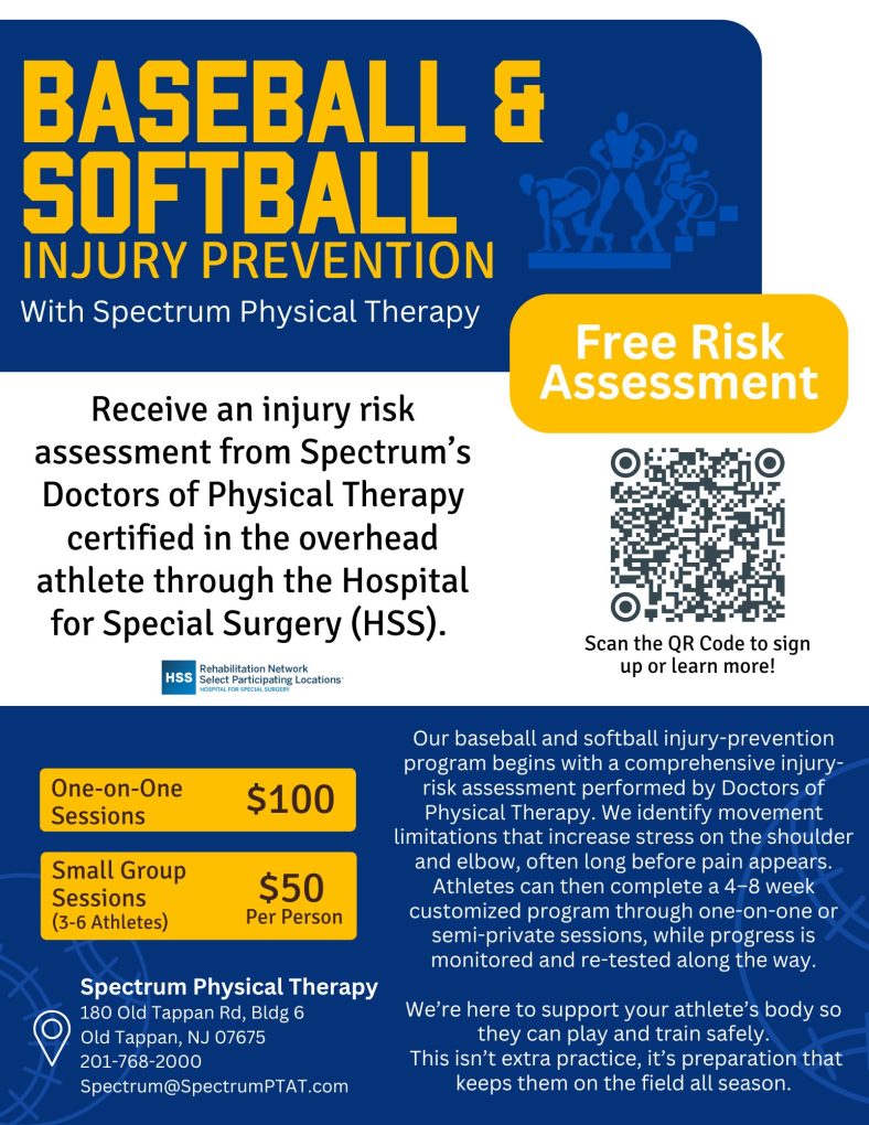 Spectrum Physical Therapy Baseball and Softball Injury Prevention Program